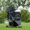 Pet Stroller for Dogs and Cats | Foldable, Lightweight, and Durable | Ideal for Small to Medium Pets | Includes Storage Basket