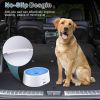 Dog Water Bowl No Spill 2L/70oz Spill Proof Dog Water Bowl Slow Water Feeder for Dogs No Splash Pet Water Bowl Dispenser for Messy Drinkers Vehicle Tr