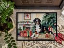 Greater Swiss Mountain Dog Cozy Christmas Doormat Front Door Mat Indoor Outdoor Rugs for Entryway, Non Slip Washable Low Pile, 24H X 36W