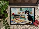 NEW Bernese Mountain Dog Christmas Cookies Doormat Front Door Mat Indoor Outdoor Rugs for Entryway, Non Slip Washable Low Pile, 18H X 27W