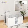 PawHut Whelping Box for Dogs, Newborn Puppy Supplies with Retractable Light Stand, Waterproof Pee Pad