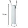 Memorial Pet Hair Remains Bone Ashes Necklace Fashion Perfume Bottle Accessories Cuboid Paw Print Ashes Jar