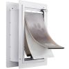 VEVOR Pet Door for Wall with Lock and 3 Magnetic Flap System Metal Frame Medium