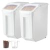 4.5Gal/20Lx2 Large Ingredient Storage Container Airtight Kitchen Flour Bin