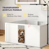 PawHut Whelping Box for Dogs, Newborn Puppy Supplies with Retractable Light Stand, Waterproof Pee Pad