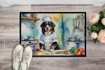 NEW Bernese Mountain Dog The Chef Doormat Front Door Mat Indoor Outdoor Rugs for Entryway, Non Slip Washable Low Pile, 18H X 27W