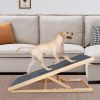 Dog Ramp for Bed, Extra Wide Excellent Traction, Pet Ramp for Small Dogs to Get on Couch Car, Non-Slip Rubber Surface, 17" Wide Hold up to 80lb