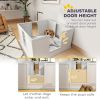 PawHut Whelping Box for Dogs, Newborn Puppy Supplies with Retractable Light Stand, Waterproof Pee Pad