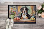 Decorating Easter Greater Swiss Mountain Dog Doormat Front Door Mat Indoor Outdoor Rugs for Entryway, Non Slip Washable Low Pile, 24H X 36W